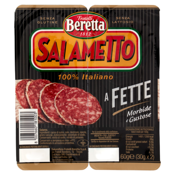 Fratelli Beretta Salametto a Fette 2 x 30 g