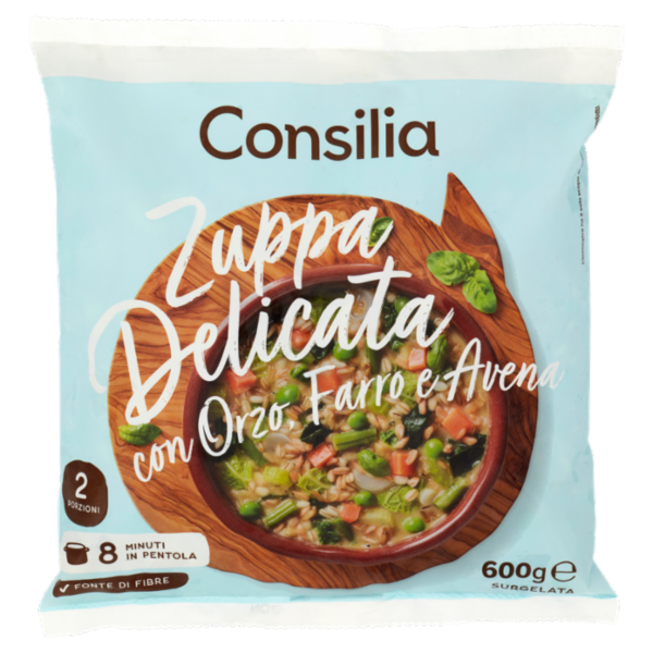 Consilia Zuppa Delicata con Orzo, Farro e Avena Surgelata 600 g