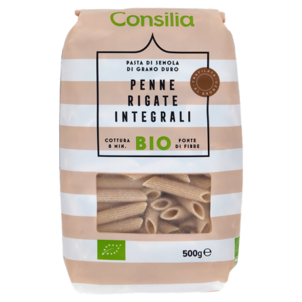 Consilia Pasta di Semola Integrale Penne Rigate Biologiche 500 g