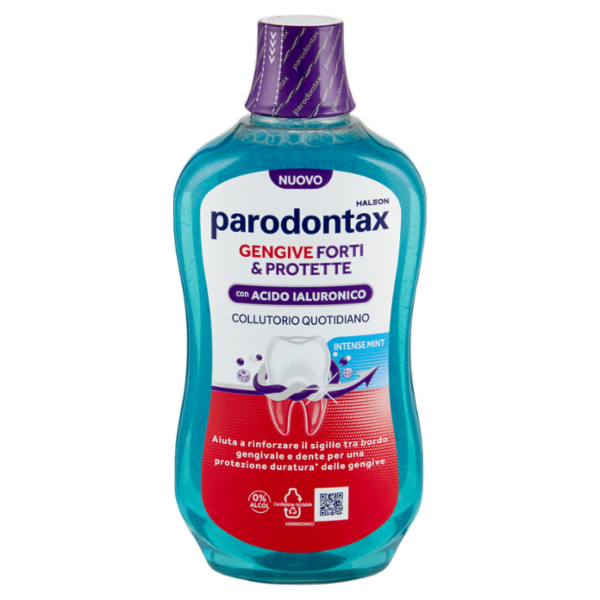 Parodontax Collutorio Gengive Forti & Protette con Acido Ialuronico e Menta Piperita 500 ml