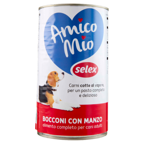 Selex Amico Mio Bocconi per Cane con Manzo 1,25 kg