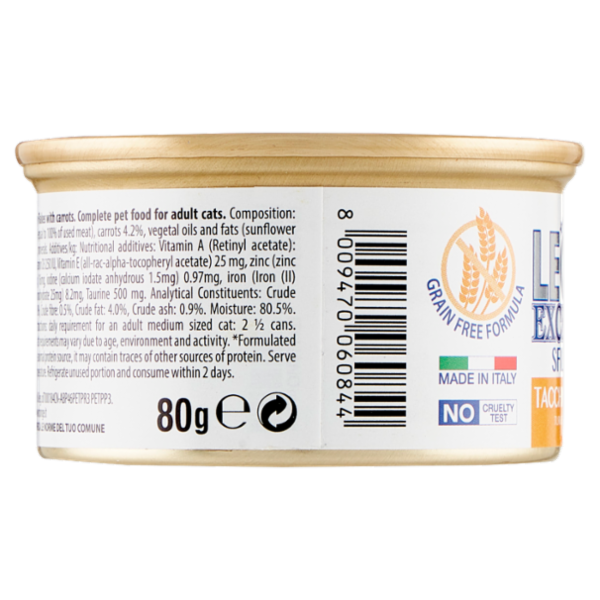 LeChat Excellence Sfilaccetti Tacchino con Carote 80 g