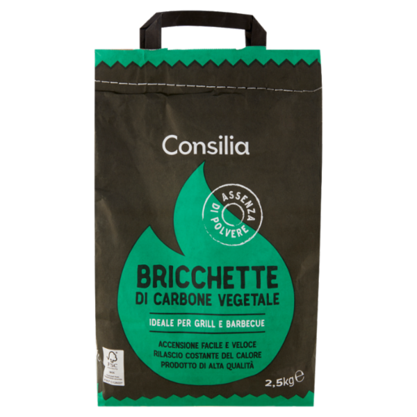 Consilia Bricchette di Carbone Vegetale 2,5 kg