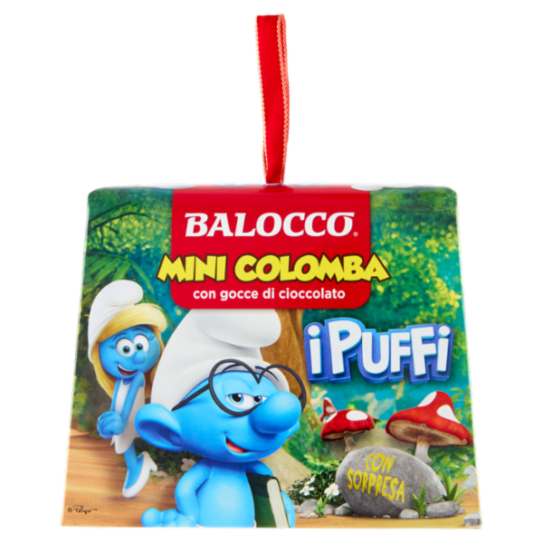 Balocco Mini Colomba con gocce di cioccolato i Puffi 100 g