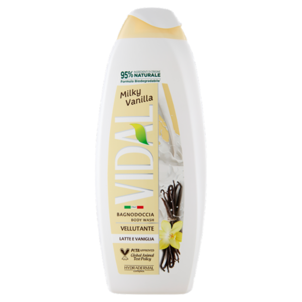 Vidal Milky Vanilla Bagnodoccia Vellutante Latte e Vaniglia 600 ml