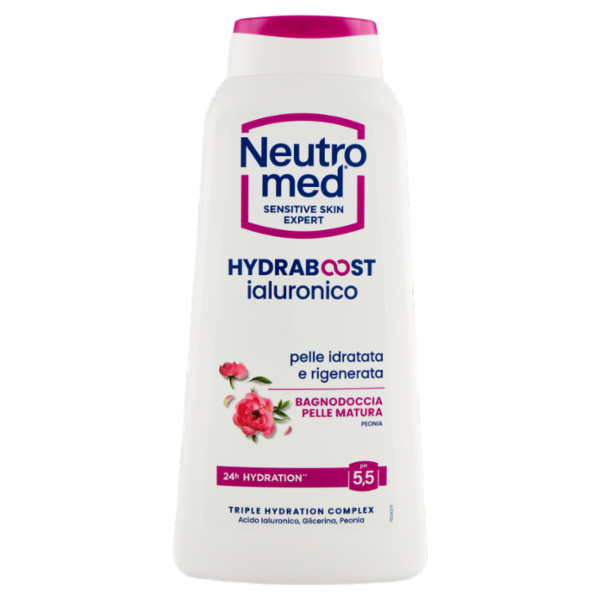 Neutromed Hydraboost ialuronico Bagnodoccia Pelle Matura Peonia pH 5,5 600 ml