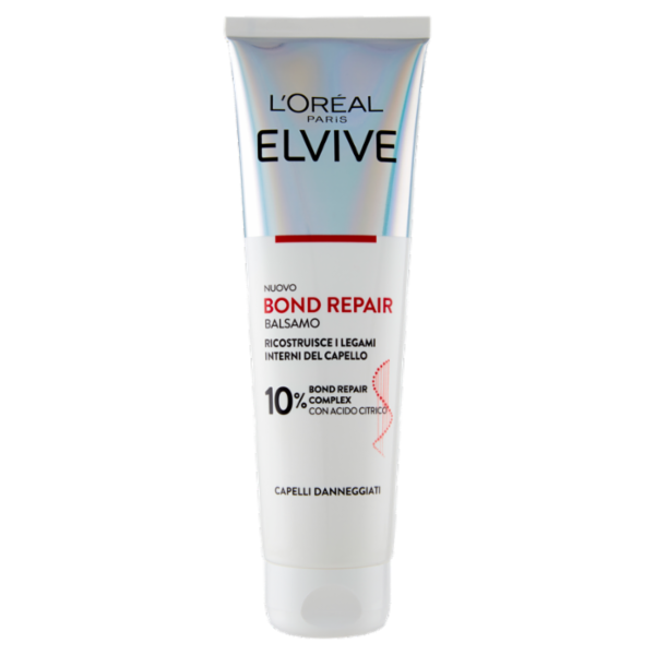 L'Oréal Paris Elvive Bond Repair Balsamo Con Acido Citrico Per Capelli Danneggiati, 150 ml