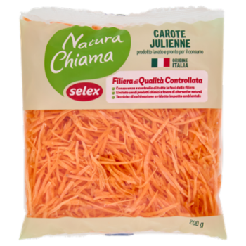 Selex Natura Chiama Carote Julienne Lavate e Pronte Per Il Consumo 200 g