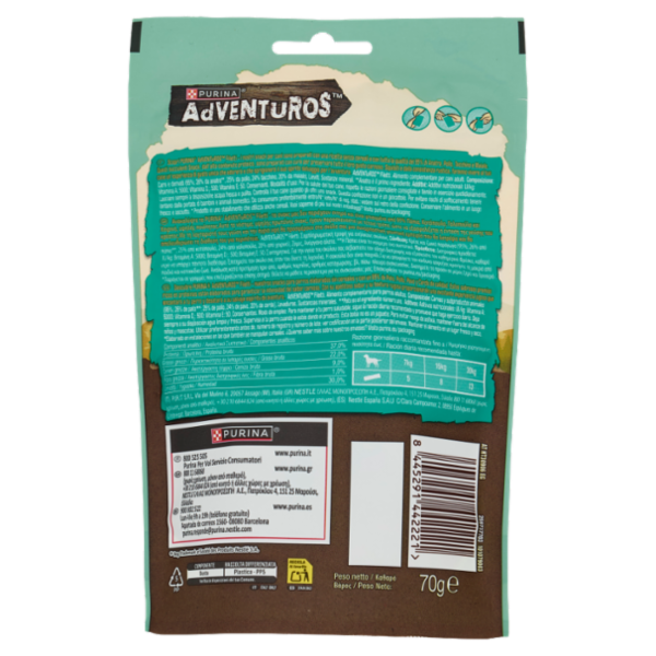PURINA ADVENTUROS Filetti Anatra, Pollo, Tacchino e Maiale 70 g