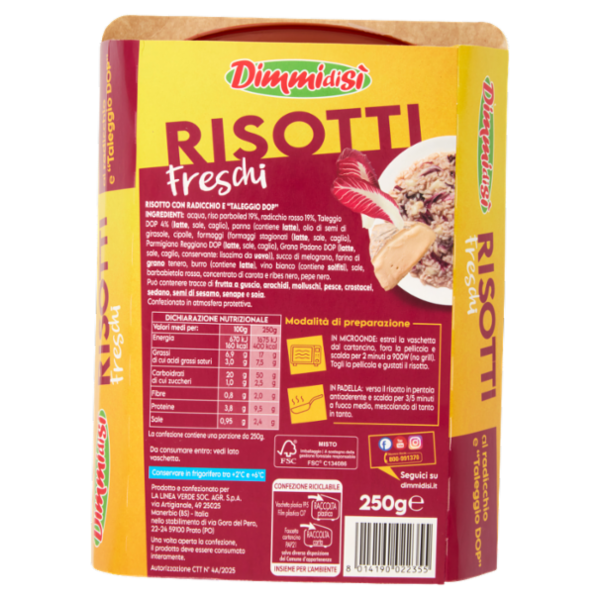 DimmidiSì Risotti Freschi al radicchio e 