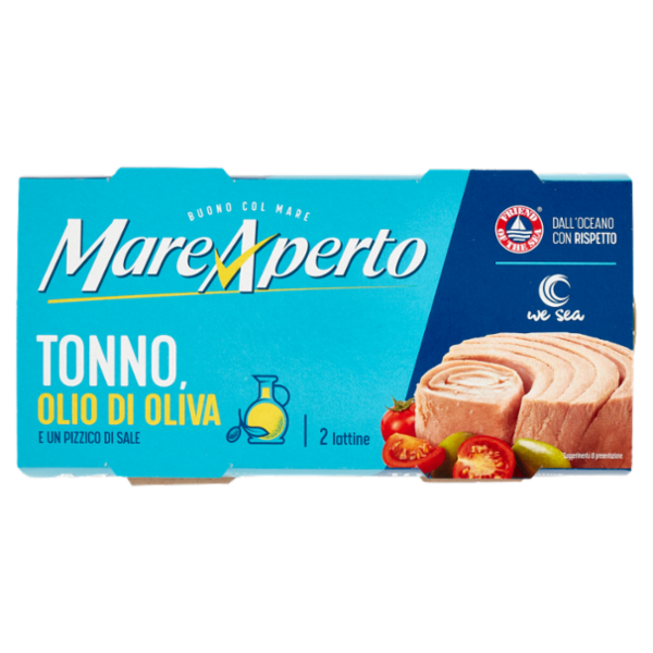 Mare Aperto Tonno, Olio di oliva e un Pizzico di Sale 2 x 160 g
