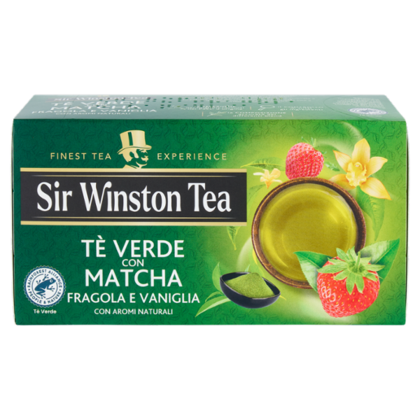 Sir Winston Tea Tè Verde con Matcha Fragola e Vaniglia 20 x 1,75 g