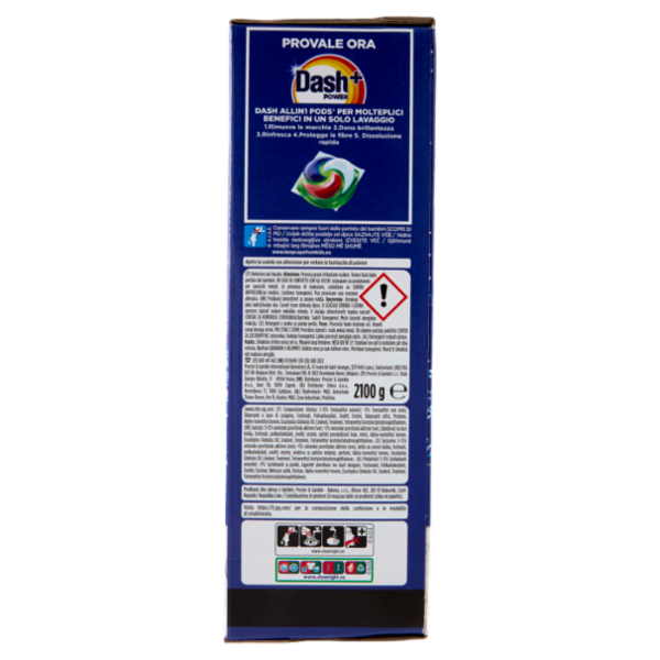 Dash Power Detersivo Lavatrice in Polvere, Tecnologia Anti-Residui, 42 Lavaggi 2100 g