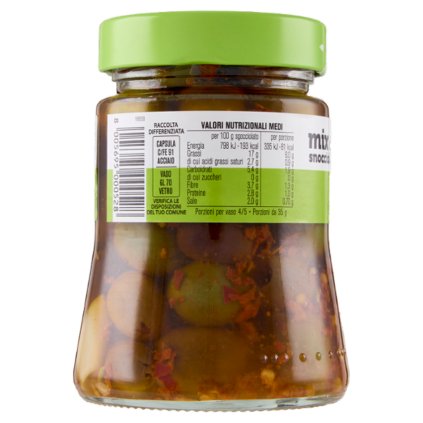 D'Amico Mix di olive piccanti snocciolate 280 g