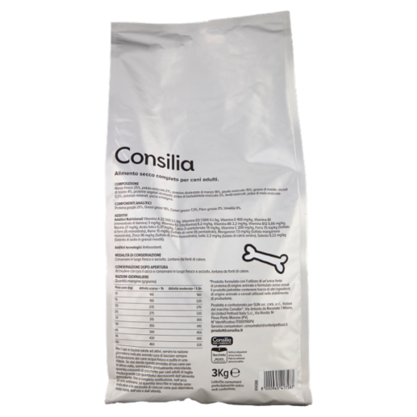 Consilia Cane Crocchette con Manzo Mono Proteico 3 kg