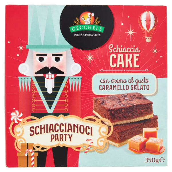 Gecchele Schiaccia Cake con crema al gusto Caramello Salato 350 g