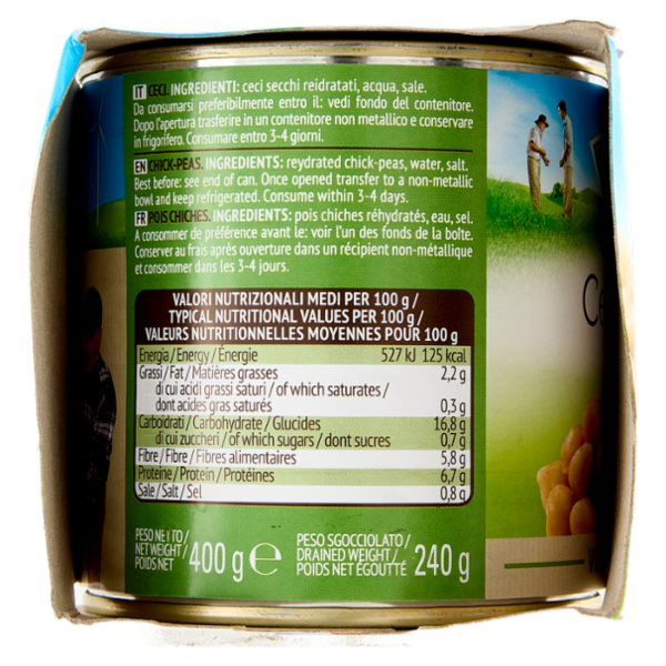Valfrutta Ceci Italiani 3 x 400 g