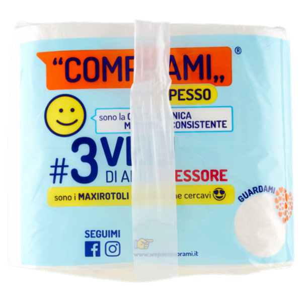 Comprami Spesso Carta Igienica 3 Veli Maxirotoli 12 pz