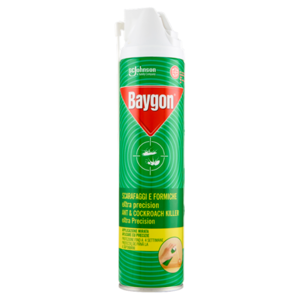 Baygon Spray con cannuccia extra precision, efficace contro scarafaggi e formiche 400 ml