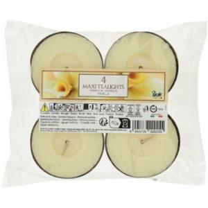 Aladino Maxi Tealight Profumazione Gelsomino; Vaniglia 4 Pezzo