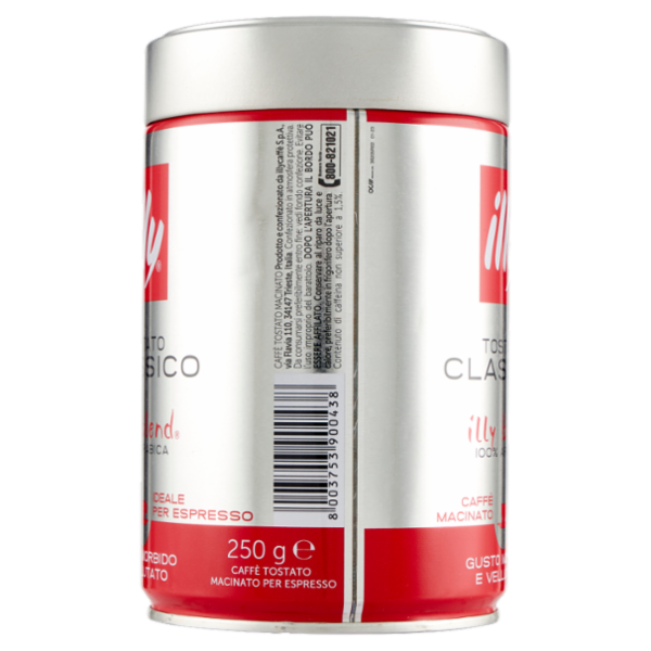 illy Tostato Classico Caffè Macinato Ideale per Espresso 250 g