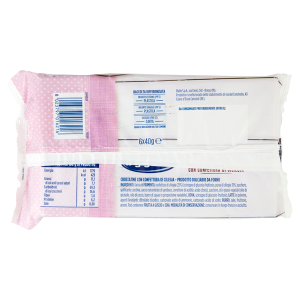 IL GIGANTE Crostatine con Confettura di Ciliegia 6 x 40 g