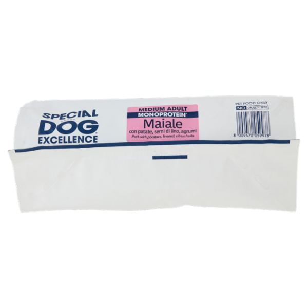 Special Dog Excellence Medium Adult Monoprotein Maiale con patate, semi di lino, agrumi 3 kg