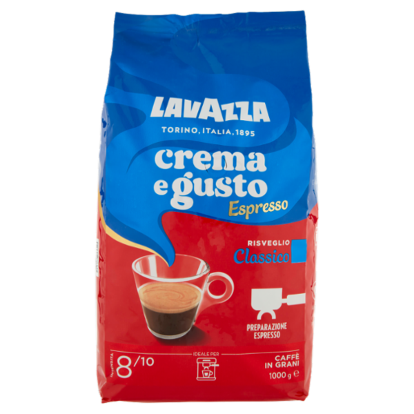 Lavazza Crema e Gusto Espresso Classico Caffè in Grani 1000 g