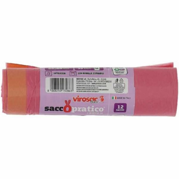 Virosac Saccopratico Rosa 55x65 Cm 12 Pezzi
