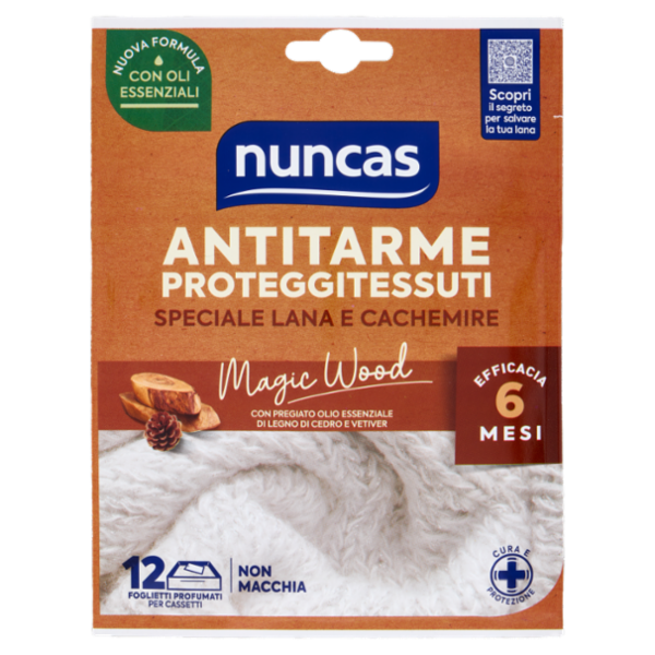 nuncas Antitarme Proteggitessuti Magic Wood 12 pz
