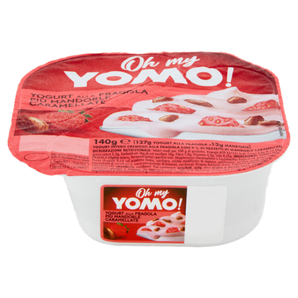 Oh my Yomo! Yogurt alla Fragola Più Mandorle Caramellate 140 g