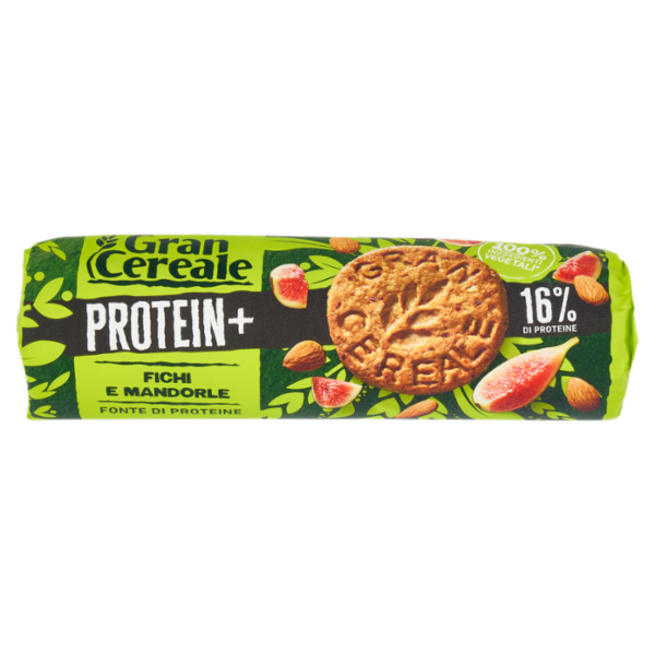 Gran Cereale Protein + Biscotti con 16% di Proteine, Mandorle e Fichi 250g