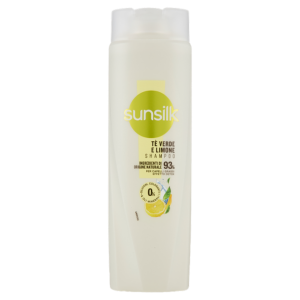 sunsilk Shampoo Thè Verde e Limone per Capelli Grassi Effetto Detox 250 mL