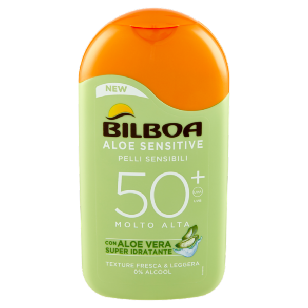 Bilboa Aloe Sensitive Pelli Sensibili 50⁺ Molto Alta con Aloe Vera 200 ml