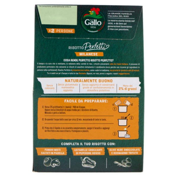 Riso Gallo Risotto Perfetto Milanese 175 g