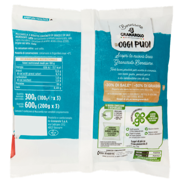 Granarolo Benessere Oggi Puoi Mozzarella 3 x 100 g