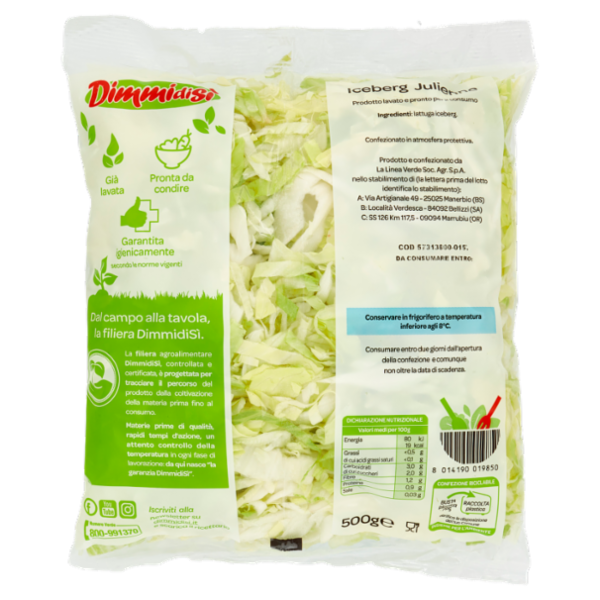 DimmidiSì ... alla maxi insalata Iceberg julienne 500 g