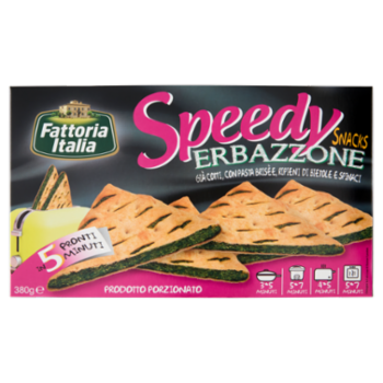 Fattoria Italia Speedy Snacks Erbazzone Già Cotti, Ripieni Di Bietole e Spinaci Surgelato 380 g