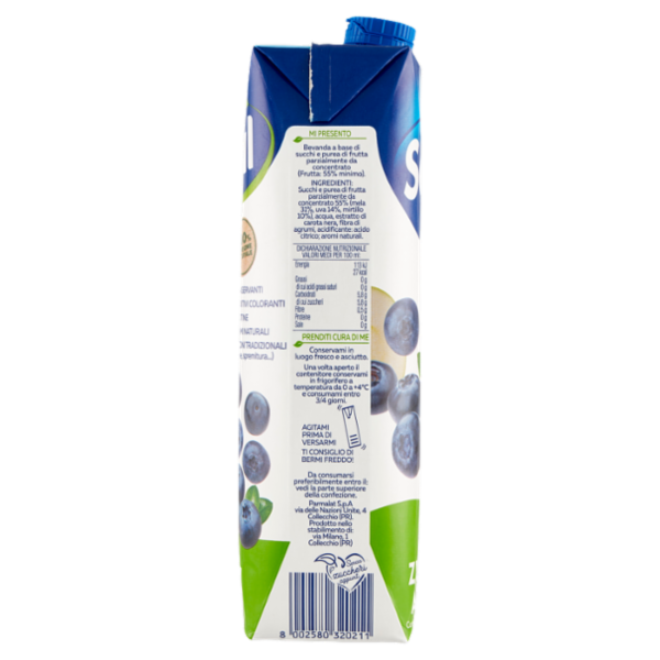 Santal Dolce di Natura mirtillo mix Senza Zuccheri Aggiunti 1000 ml