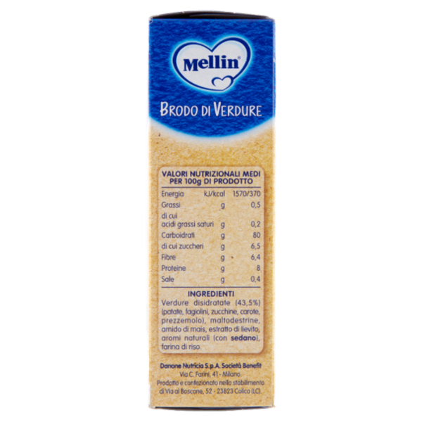 MELLIN Brodo di Verdure (10 bustine monodose da 8g) 80 g
