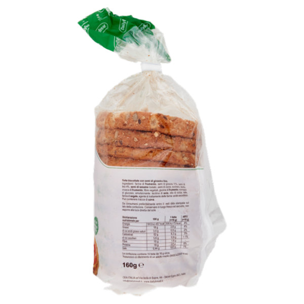 DailyBread Fette Biscottate con Semi di Girasole e Lino 160
