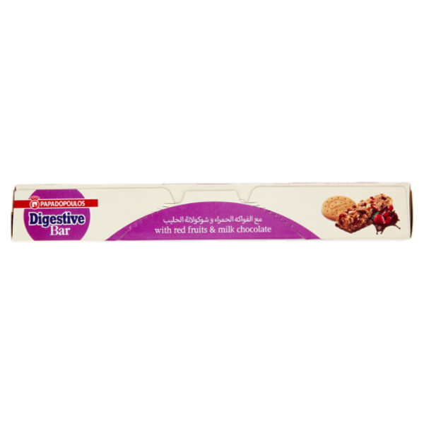 Papadopoulos Digestive Bar with red fruits & milk chocolate 5 x 28 g