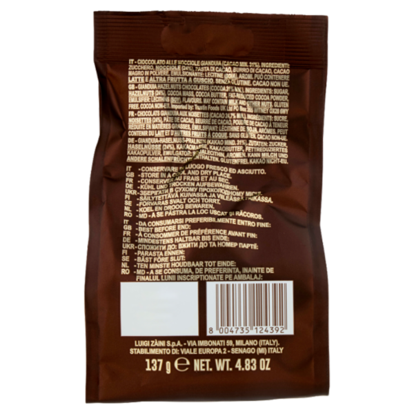 Zàini Gianduiotto Fondente 137 g