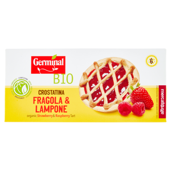 Germinal Bio Crostatina Fragola & Lampone 6 x 45 g