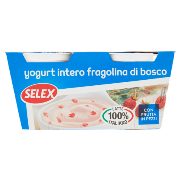 Selex Yogurt Intero Fragola con Frutta in Pezzi 2x125 g
