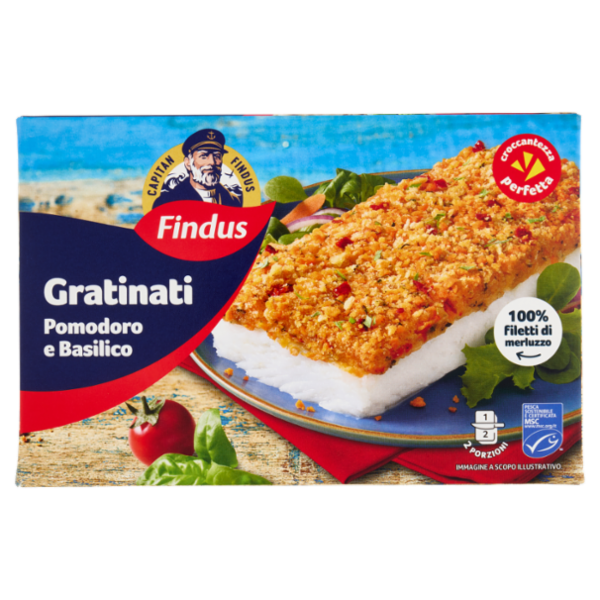 Capitan Findus I Gratinati Merluzzo con Pomodoro e Basilico 380 g