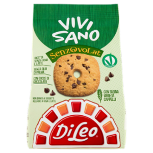 Di Leo Vivi Sano SenzOvoLat Con Gocce Di Cioccolato Con Farina Varietà Cappelli 280 g