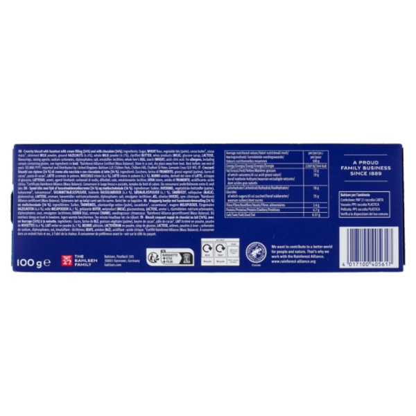 Bahlsen Milk Hazelnut Cream & Choc 100 g