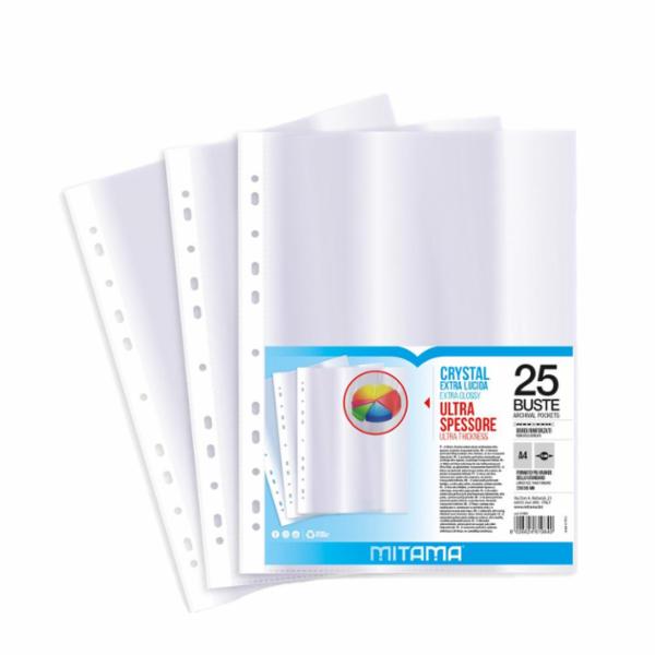 25 BUSTE FORATE BORDO CRYSTAL 23x30