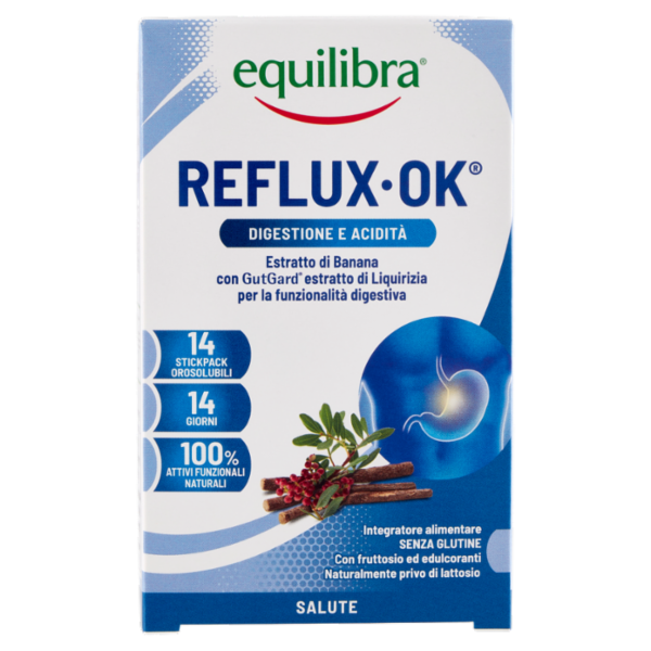 equilibra Reflux Ok Digestione e Acidità 14 Stickpack Orosolubili 21 g